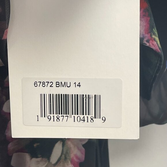 Mac Duggal Bishop Sleeve Floral Print Dress, Size 14 - NWT - Picture 8 of 10